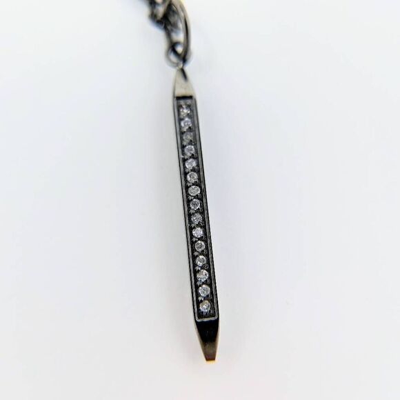 Adornia Champagne Genuine Diamond Spike Pendant Necklace 0.10 ctw - Picture 1 of 8